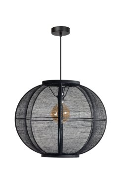 ETH Fabric - hanglamp - Ø 58 x 300 cm - zwart