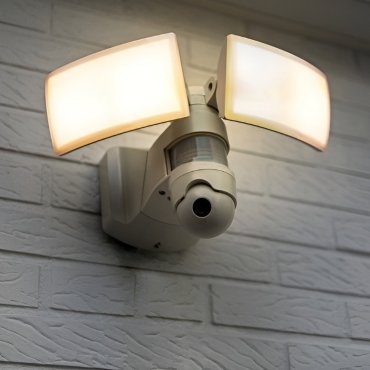 Lutec Libra - buiten wandverlichting met bewegingsmelder en camera - slimme verlichting - Lutec Connect - 20,2 x 30,9 x 22,7 cm - 36W LED incl. - IP44 - satijn wit