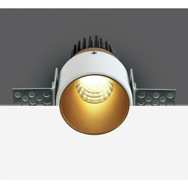 ONE Light - The Trimless Mini Range - inbouwspot - Ø 35 mm, Ø 40 mm inbouwmaat - 3W dimbare LED incl. - messing en wit