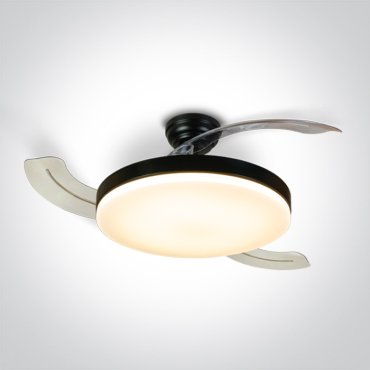ONE Light Transparent Blades - plafondventilator met licht en afstandsbediening - Ø 105 x 33 cm - 32W LED incl. - zwart