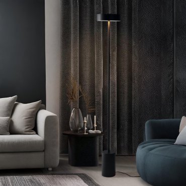 Nova Luce Thea - vloerlamp - Ø 20 x 135 cm - 17W  LED incl. - zwart