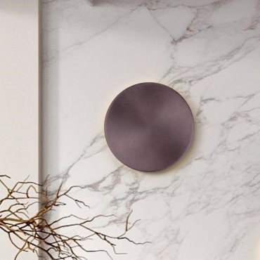 Nova Luce Cyrcle - wandlamp - Ø 30 x 3,5 cm - 21W LED incl. - geborstelde koffie
