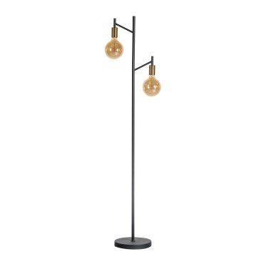 ETH Tree - vloerlamp - 152 cm - zwart en messing