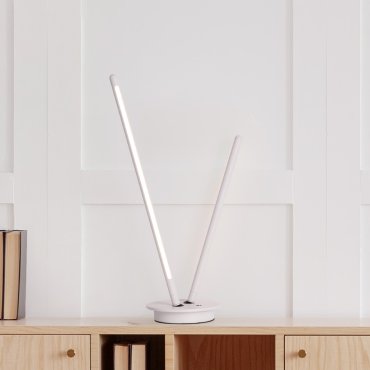 Nova Luce Intec - tafellamp - Ø 15 x 50 cm - 8W dimbare LED incl. - zandwit