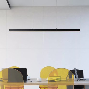Lucide Sigma - hanglamp - 118,5 cm x 8,2 cm x 150 cm - 30W dimbare LED incl. - Zwart