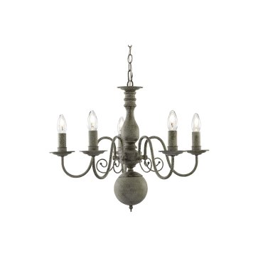 Searchlight Greythorne - luster - Ø 60 x 133 cm - grijs