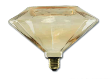 SHOWROOMMODEL - Segula LED lamp - Floating Diamond - Ø 20 x 17 cm - E27 - 8W dimbaar - 1900K - amber