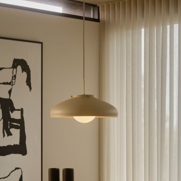 Design For The People Latif - hanglamp - Ø 40 x 326,4 cm - beige