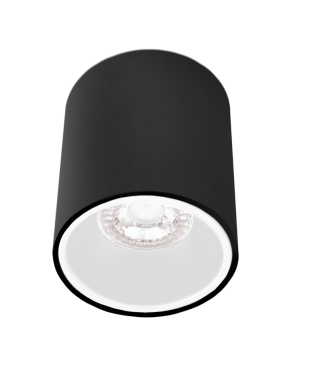 Century Italia Essenza Rondo - opbouwspot 1L - Ø 9,6 x 10,2 cm - wit en zwart