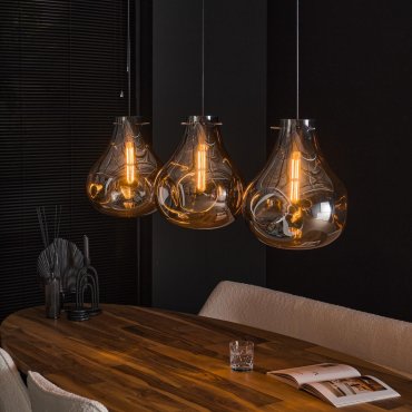 Vico Dimp  - hanglamp 3L - 115 x 9 x 150 cm - antiek koper