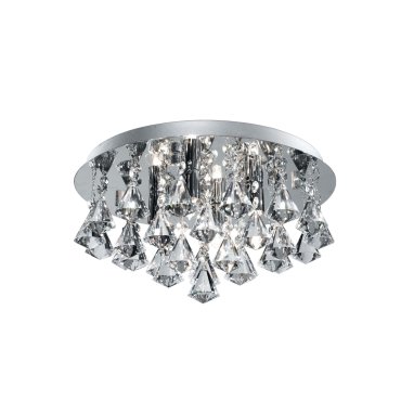Searchlight Bathroom - plafondlamp badkamer - Ø 38 x 17,5 cm - IP44 - chroom