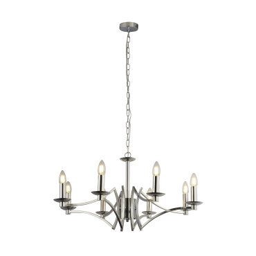 Searchlight Ascot - luster - Ø 72 x 150 cm - chroom