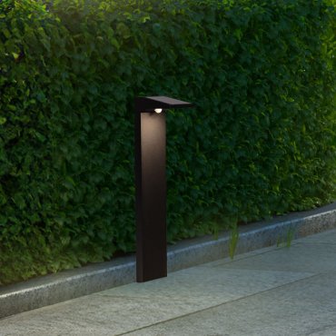 Nova Luce Tek - tuinpaal - 11,3 x 65 x 19 cm - 1W LED incl. - IP54 - zandzwart