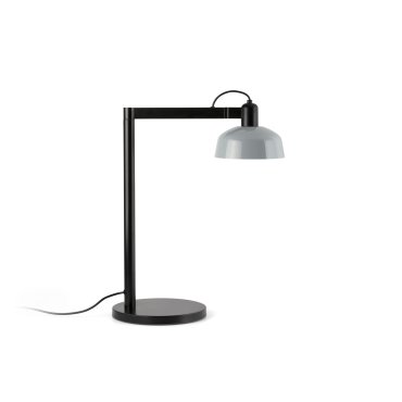 Faro Tatawin - tafellamp - 25 x 45,4 x 57,5 cm - satijnzwart en glanzend grijsblauw