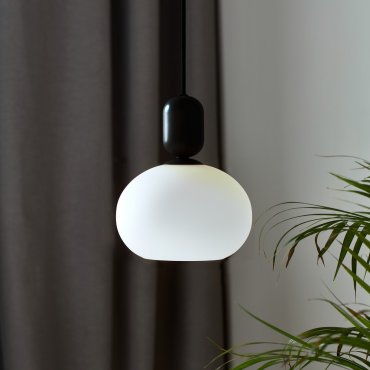 Nordlux Notti - hanglamp - Ø 20 x 223,8 cm - zwart en mokka