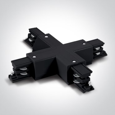 ONE Light Square Track Accessories - X-connector - 3-fase railsysteem - 16A - zwart