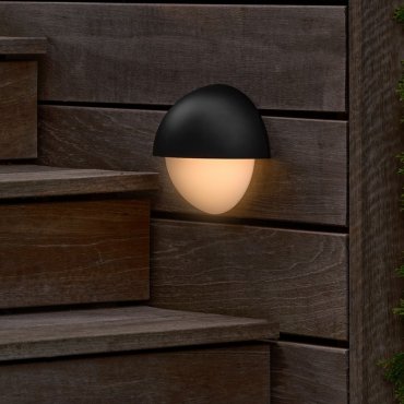 Nordlux Scorpius Round - buiten wandverlichting - 20 x 18 cm - IP44 - zwart