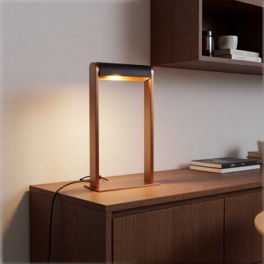 SHOWROOMMODEL - Lucide Loras - tafellamp - 18 x 9 x 32,5 cm - 3-stap dimbaar - koffie en zwart