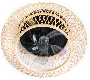 ETH Fan No. 8 - plafondventilator met afstandsbediening - Ø 50 x 22 cm - lichtbruin