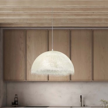 Nova Luce Lalu - hanglamp - Ø 60 x 210 cm - zandwit