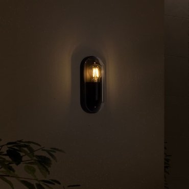 Nova Luce Amel - buiten wandverlichting - 9,5 x 23 x 9 cm - IP65 - donker antraciet