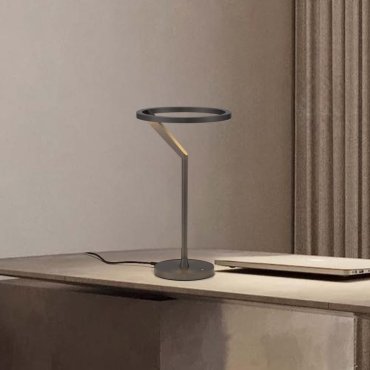 Nova Luce Tilia - tafellamp - Ø 22 x 38 cm - 16W dimbare LED incl. - mistig nikkel