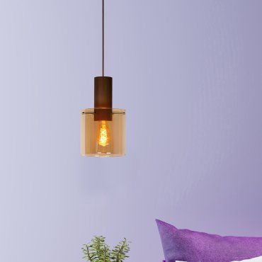 Lucide Toledo - hanglamp - Ø 20 x 165 cm - amber