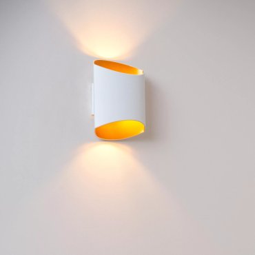 Lucide Diletta - wandverlichting - 16 x 8 x 18 cm - wit/goud