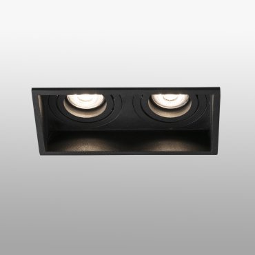 Faro Hyde - inbouwspot - 89 x 89 mm, 165 x 83 mm inbouwmaat - mat zwart