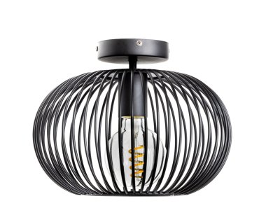 ETH Wire - plafondlamp - Ø 30 x 23 cm - zwart