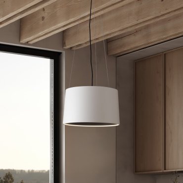 Nova Luce Atil - hanglamp - Ø 35 x 210 cm - 24W LED incl. - zandwit en zwart