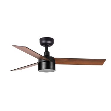 Faro Rudder Tek 3 S - plafondventilator met licht - Ø 106 cm - mat zwart - 2700K