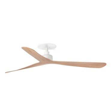 Faro Rocker M - plafondventilator met inbouwrozet - Ø 132 cm - mat wit en essenhout
