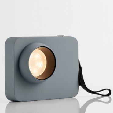 Nova Luce Kedros - oplaadbare tafellamp -  14 x 11 x 5 cm - 3W dimbare LED incl. - blauwgrijs