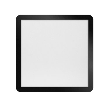 ETH Anne Square - plafondlamp - 40 x 2,7 x 40 cm - 3 stappen dimbaar - 24W LED incl. - IP44 - zwart