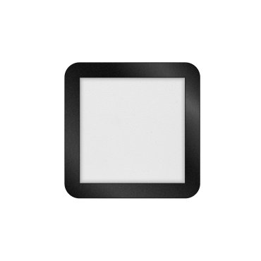 ETH Anne Square - plafondlamp - 22,5 x 2,7 x 22,5 cm - 3 stappen dimbaar - 12W LED incl. - IP44 - zwart