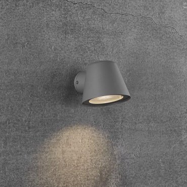 Nordlux Aleria - buiten wandverlichting - 14,7 x 11,5 x 11,3 cm - IP44 - grijs