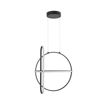 Nova Luce Arte - hanglamp - 52 x 16 x 120 cm - 48,6W dimbare LED incl. - mat zwart