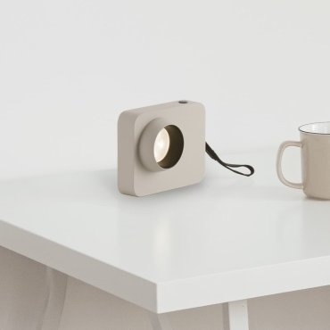 Nova Luce Kedros - oplaadbare tafellamp -  14 x 11 x 5 cm - 3W dimbare LED incl. - beige