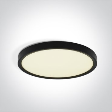 ONE Light Plafo - plafondverlichting - Ø 30 x 2,5 cm - 24W LED incl. - zwart