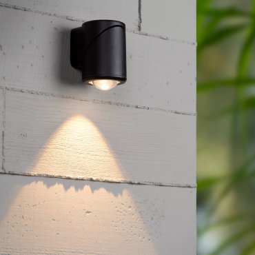 Lucide Erin - buiten wandlamp - 6 x 8 x 9,8 cm - 5W LED incl. - IP65 - zwart