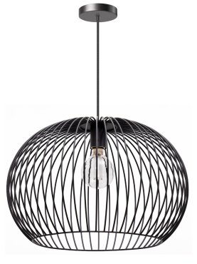 ETH Wire 2.0 - hanglamp - Ø 50 x 35 cm - zwart