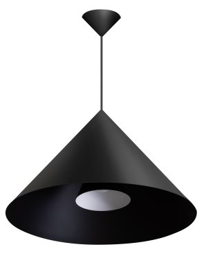 ETH Dillon - hanglamp - Ø 55 x 200 cm - zwart