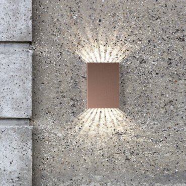 Nordlux Fold - buiten wandverlichting - 15 x 4,5 x 21 cm - 2 x 5W LED inc. - IP54 - koper