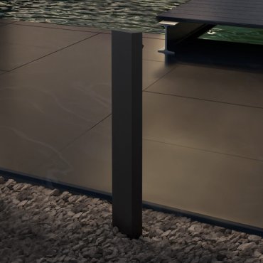 Nova Luce Zelda - tuinpaal - 12 x 80 x 7,2 cm - 6W LED incl. - IP65 - zandzwart