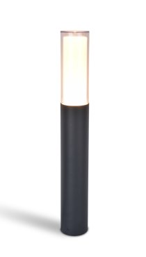 Lutec Dropa - tuinpaal - slimme verlichting -  Lutec Connect - 8,2 x 8,2 x 59 cm - 10W LED incl. - IP44 - donkergrijs