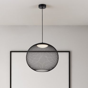 Nova Luce Kinetic - hanglamp - Ø 50 x 154 cm - 24W LED incl. - mat zwart