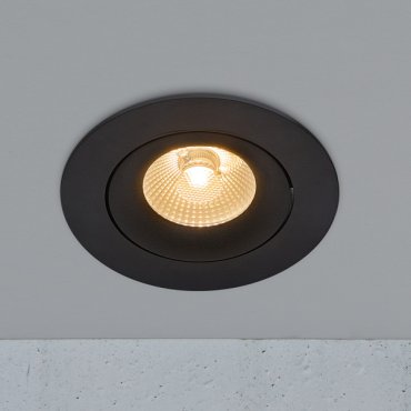 Nordlux Aliki - inbouwspot - Ø 96 mm, Ø 83 mm inbouwmaat - 8W dimbare LED incl. - IP44 - zwart