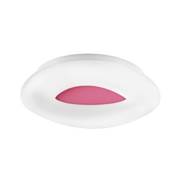 Nova Luce Cia - plafondverlichting - Ø 45 x 9,5 cm - 38W dimbare LED incl. - roze