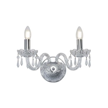 Searchlight Hale - wandverlichting - 35 x 20 cm - chroom